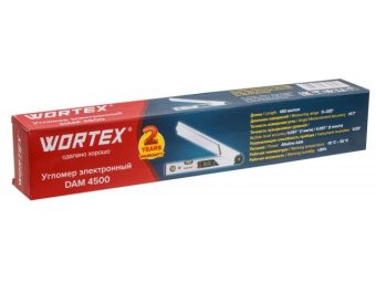 0323271 Угломер электронный WORTEX DAM 4500 в кор. +- 0,1°, 450 мм, противоударный, водостойкий купить в Минске. - №8