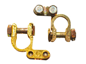 Комплект клемм АКБ "+";"-" латунь (А) - №1