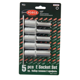 530 RF-4054 Головки глубокие Е-профиль, набор ROCK FORCE 1/2", 5 пр  купить в Минске.