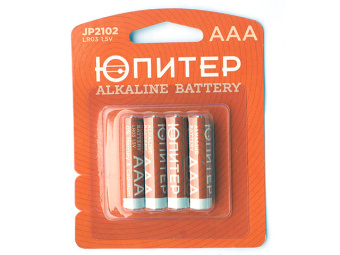 JP2102 Батарейка AAA LR03 1,5V alkaline 4шт. ЮПИТЕР купить в Минске, низкие цены.