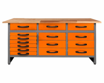 Стол-верстак для мастерской BAUMEISTER BTC-008A ORANGE купить в Минске.