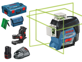 Нивелир лазерный линейный BOSCH GLL 3-80 CG c аккумулятором L-BOXX купить в Минске.