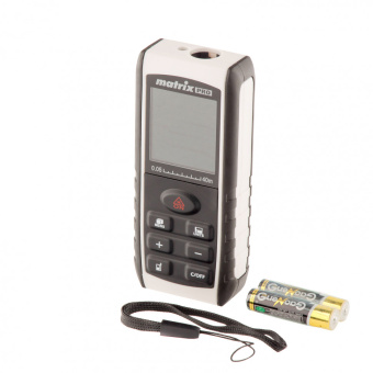 Дальномер лазерный MATRIX LD-40, 40 м, с электронным угломером купить в Минске.