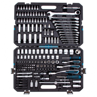 14157 Набор инструментов GROSS , 1/2", 3/8", 1/4", CrV, 120 зубьев, 216 предметов купить в Минске. - №2
