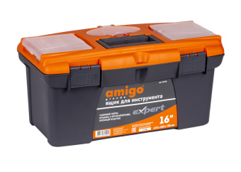 74790 Ящик для инструмента AMIGO пластиковый 16" (41х22х19,5 см) купить в Минске.