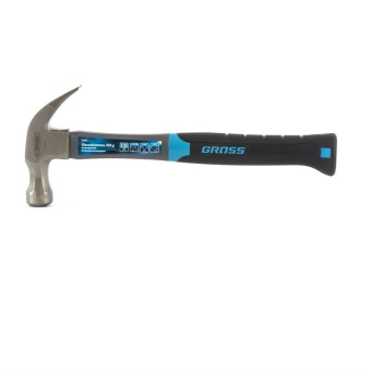 10475 Молоток-гвоздодер GROSS, 450 г, фибергласовая трехкомпонентная рукоятка купить в Минске. 10475 Молоток-гвоздодер GROSS, 450 г, фибергласовая трехкомпонентная рукоятка купить в Минске.